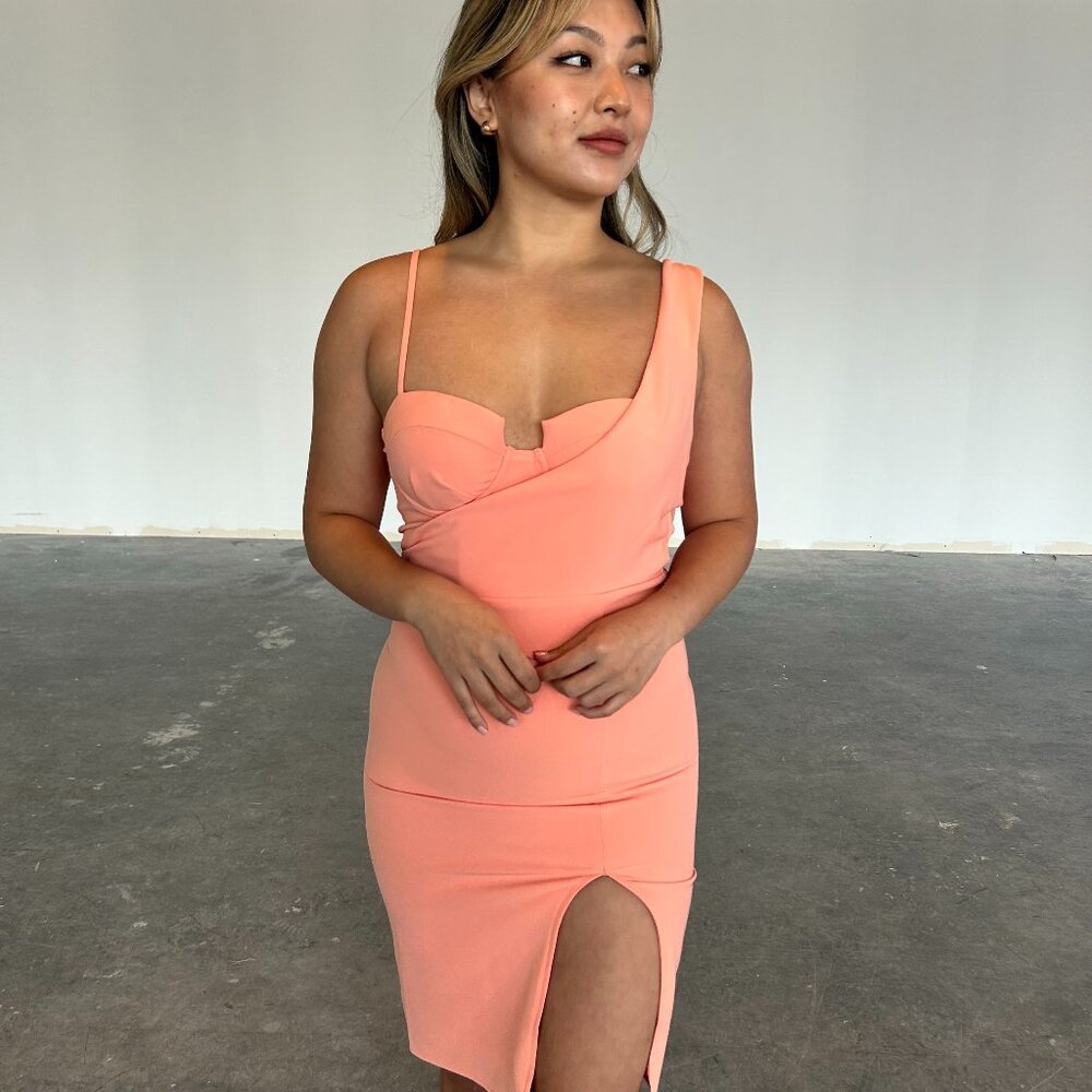 Peach Midi Dress